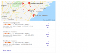 Local SEO listings on Google